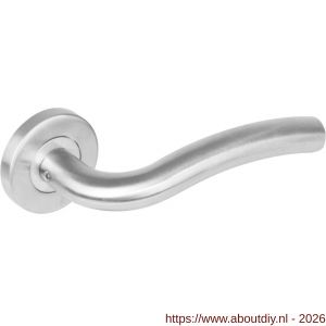 Intersteel 1275 deurkruk gatdeel rechts Lisa op rozet verdekt diameter 53x8 mm met nokken EN 1906/4 RVS - A26005605 - afbeelding 1