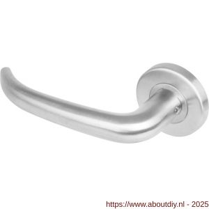 Intersteel 1282 deurkruk gatdeel links Sabel op rozet verdekt diameter 53x8 mm met nokken EN 1906/4 RVS - A26001619 - afbeelding 1