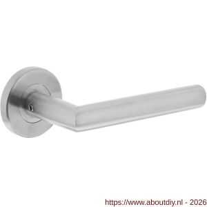 Intersteel 1317 deurkruk gatdeel rechts Jura op rozet verdekt diameter 55x8 mm met nokken EN 1906/4 RVS - A26000789 - afbeelding 1