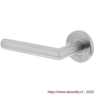 Intersteel 1317 deurkruk gatdeel links Jura op rozet verdekt diameter 55x8 mm met nokken EN 1906/4 RVS - A26000790 - afbeelding 1