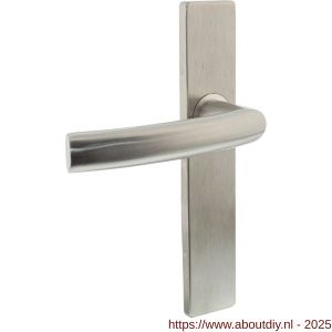 Intersteel 1327 deurkruk gatdeel links Blok op schild verdekt rechthoekig 219x40 mm met nokken blind RVS EN 1906/4 - A26005738 - afbeelding 1