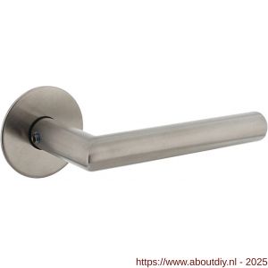 Intersteel Living 1583 deurkruk Jura met rozet zelfklevend diameter 55x2 mm RVS - A26011024 - afbeelding 1