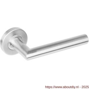 Intersteel 1961 deurkruk Niesen op rozet verdekt diameter 53x8 mm met nokken RVS - A26010460 - afbeelding 1