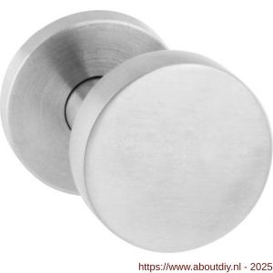 Intersteel Living 2186 knop 218630 rond verkropt vast op diameter 55 mm rozet staal 7 mm nok met stift M10/89 RVS (EN1916/4) - A26005845 - afbeelding 1