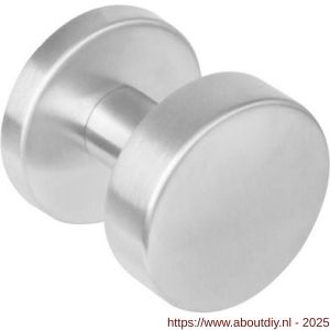 Intersteel Essentials 2246 knoprozet plat met stift M10-8x85 mm centraal vast op rozet met nokken diameter 53x8 mm RVS - A26005846 - afbeelding 1