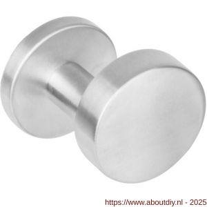 Intersteel Essentials 2246 knoprozet plat met stift M10-8x85 mm verkropt vast op rozet met nokken diameter 53x8 mm RVS - A26005847 - afbeelding 1
