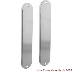 Intersteel 2694 langschild ovaal 220x41 mm geheel blind RVS - A26003033 - afbeelding 1