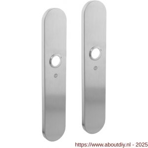 Intersteel 2696 schild ovaal verdekt 220x42 mm blind RVS - A26007643 - afbeelding 1