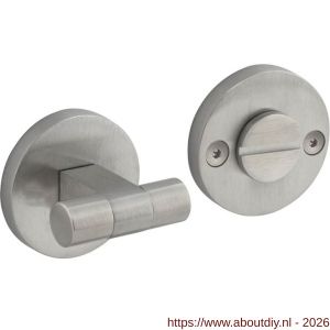 Intersteel 3175 WC-sluiting éénzijdig verdekt diameter 55x8 mm met stift 8x8mm knop op verdekte rozet RVS - A26011394 - afbeelding 1