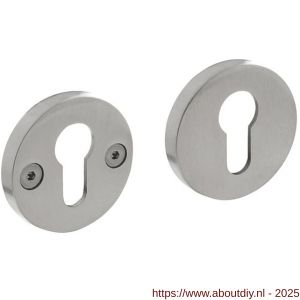 Intersteel 3175 cilinderrozetten éénzijdig verdekt diameter 55x8 mm met nokken diameter 8 mm RVS - A26011356 - afbeelding 1