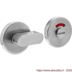 Intersteel Living 3401 WC-sluiting verdekt diameter 53x10 mm met comfortknop en stift 8x8 mm RVS - A26008552 - afbeelding 1