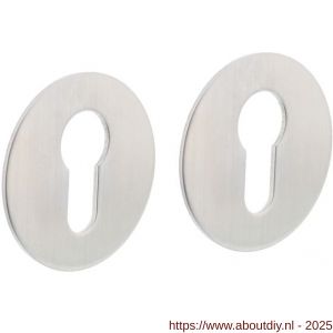Intersteel Essentials 3403 cilinderrozetten zelfklevend diameter 55x2 mm RVS - A26011078 - afbeelding 1