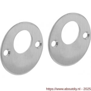 Intersteel 3409 rondcilinderrozetten diameter 50x2 mm RVS - A26011357 - afbeelding 1