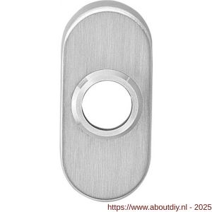 Intersteel 3417 rozetten verdekt ovaal 65x30x10 mm RVS - A26002494 - afbeelding 1