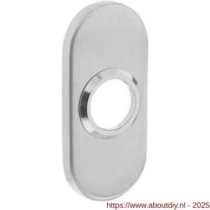 Intersteel 3418 rozetten verdekt ovaal 65x30x5 mm RVS - A26002495 - afbeelding 1