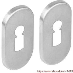 Intersteel Essentials 3418 sleutelrozetten verdekt ovaal 65x30x5 mm RVS - A26011087 - afbeelding 1
