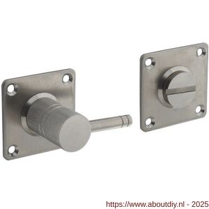 Intersteel Living 3419 WC-sluiting 42x42x2 mm met stift 8x8 mm RVS - A26002750 - afbeelding 1