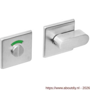 Intersteel Essentials 3432 WC-sluiting verdekt 50x50x5 mm met comfortknop en stift 8x8 mm RVS - A26005918 - afbeelding 1