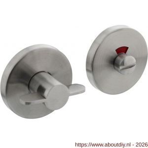 Intersteel Living 3464 WC-sluiting verdekt diameter 55x8 mm met nokken en stift 8x8 mm RVS circulair geborsteld - A26007620 - afbeelding 1
