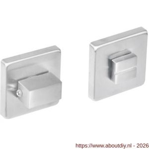 Intersteel 3511 WC-sluiting verdekt 53x53x8 mm zonder venster met nokken en stift 6x6 mm RVS - A26002756 - afbeelding 1