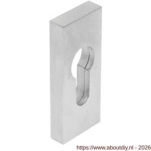 Intersteel Essentials 3752 veiligheid schuifrozet rechthoekig 69x30x9 mm profielcilindergat RVS - A26007694 - afbeelding 1