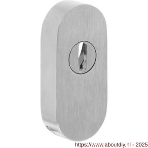 Intersteel Essentials 3752 SKG2 veiligheid schuifrozet ovaal 73x33x15 mm met sleufplaatje met blindklinkmoeren RVS - A26008577 - afbeelding 1
