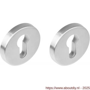 Intersteel Essentials 3753 SKG3 veiligheidsrozetten rond verdekt Basic diameter 54x9 mm profielcilindergat RVS - A26003585 - afbeelding 1