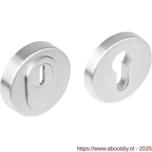 Intersteel Essentials 3755 SKG3 veiligheidsrozetten rond verdekt diameter 52x12 mm profielcilindergat met kerntrekbeveiliging RVS - A26005950 - afbeelding 1