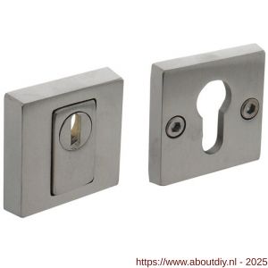Intersteel Essentials 3755 SKG3 veiligheidsrozetten vierkant 54x54x12 mm profielcilindergat met kerntrekbeveiliging RVS - A26005951 - afbeelding 1