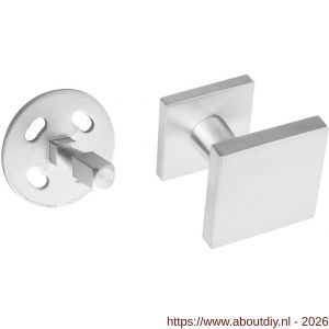 Intersteel Essentials 3930 voordeurknop vierkant 64x64 mm op achterplaat 54x54 mm verkropt éénzijdige montage RVS - A26008611 - afbeelding 1