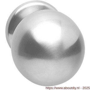 Intersteel Exclusives 3930 voordeurknop bol diameter 75 mm op achterplaat diameter 66 mm éénzijdige montage RVS - A26001007 - afbeelding 1