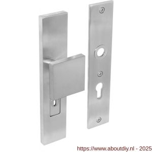 Intersteel 3962 SKG3 veiligheidsschilden rechthoekig 250x50 mm met greep profielcilindergat 72 mm met kerntrekbeveiliging RVS - A26006050 - afbeelding 1