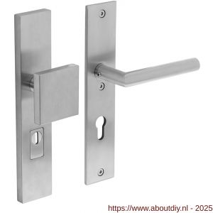 Intersteel Essentials 3962 SKG3 veiligheidsbeslag rechthoekig 250x50 mm greep-kruk Jura profielcilindergat 72 mm met kerntrekbeveiliging RVS - A26008641 - afbeelding 1