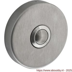Intersteel Essentials 3990 beldrukker rond verdekt diameter 53x10 mm RVS - A26007295 - afbeelding 1