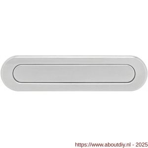 Intersteel Living 4000 briefplaat ovaal 340x80 mm met verende klep binnendraaiend RVS - A26007316 - afbeelding 1