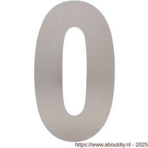 Intersteel Living 4021 huisnummer 0 XL hoogte 300 mm RVS geborsteld - A26009261 - afbeelding 1