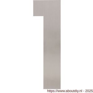 Intersteel Living 4021 huisnummer 1 XXL hoogte 500 mm RVS geborsteld - A26009272 - afbeelding 1