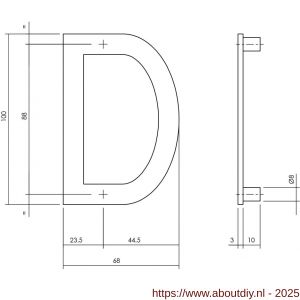 Intersteel Essentials 4026 huisletter D 100 mm RVS - A26002211 - afbeelding 2