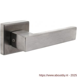 Intersteel Living 4057 set achterdeurbeslag vierkant Amsterdam met massieve rozetten RVS - A26010695 - afbeelding 1