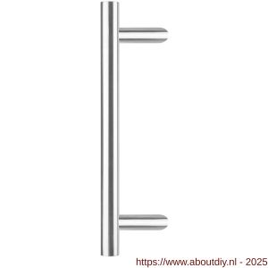 Intersteel Essentials 4328 deurgreep per stuk T-vorm schuin 700x85x25 mm hart op hart 500 mm RVS incusief bevestiging - A26006118 - afbeelding 1