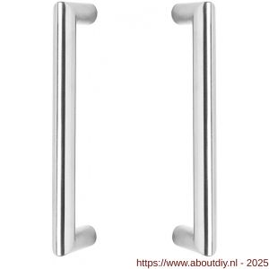 Intersteel Essentials 4336 deurgrepen per paar recht-Hoek 90 graden 325x70x25 mm hart op hart 300 mm RVS - A26006143 - afbeelding 1