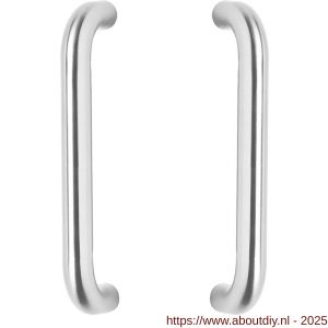 Intersteel Essentials 4340 deurgrepen per paar U-vorm 630x80x30 mm hart op hart 600 mm RVS - A26008776 - afbeelding 1