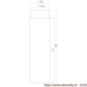 Intersteel Essentials 4421 deurstop diameter 22x80 mm wandmontage RVS - A26007392 - afbeelding 2
