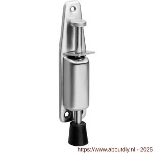 Intersteel Essentials 4440 deurvastzetter met voetrem klein 142 (165) x 32 mm RVS - A26007236 - afbeelding 1