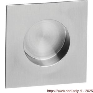 Intersteel Essentials 4476 schuifdeurkom vierkant 34x55 mm verdekt RVS - A26007653 - afbeelding 1