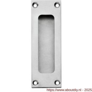 Intersteel Essentials 4476 schuifdeurkom rechthoekig 120x40 mm opschroevend RVS - A26007657 - afbeelding 1