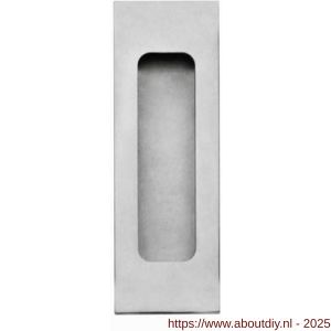 Intersteel Essentials 4476 schuifdeurkom rechthoekig 120x40 mm verdekt RVS - A26007656 - afbeelding 1