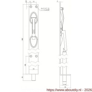 Intersteel Essentials 4520 kantschuif 25x300 mm RVS - A26007273 - afbeelding 2