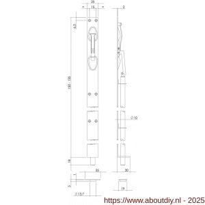 Intersteel 4520 kantschuif geheel RVS 25x150 mm RVS - A26000138 - afbeelding 2