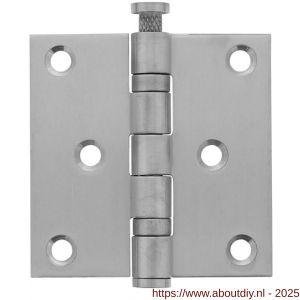 Intersteel Essentials 4625 kogellagerscharnier recht 3 inch 76x76x2.5 mm RVS - A26000009 - afbeelding 1